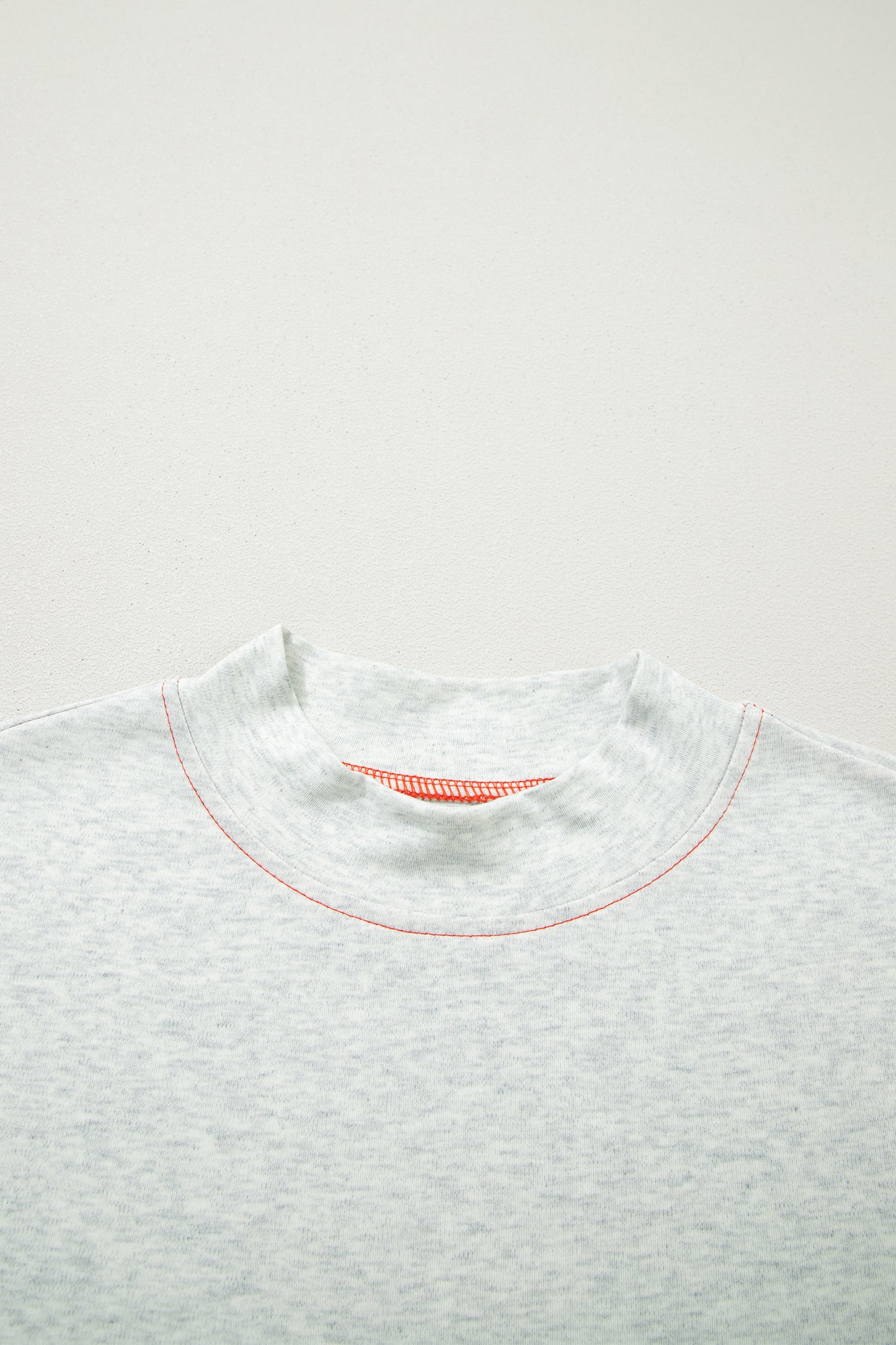 Light Grey Reversible Contrast-Stitched T-Shirt