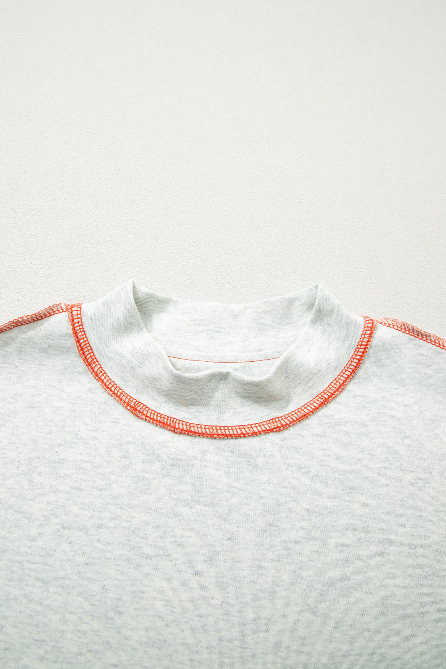 Light Grey Reversible Contrast-Stitched T-Shirt