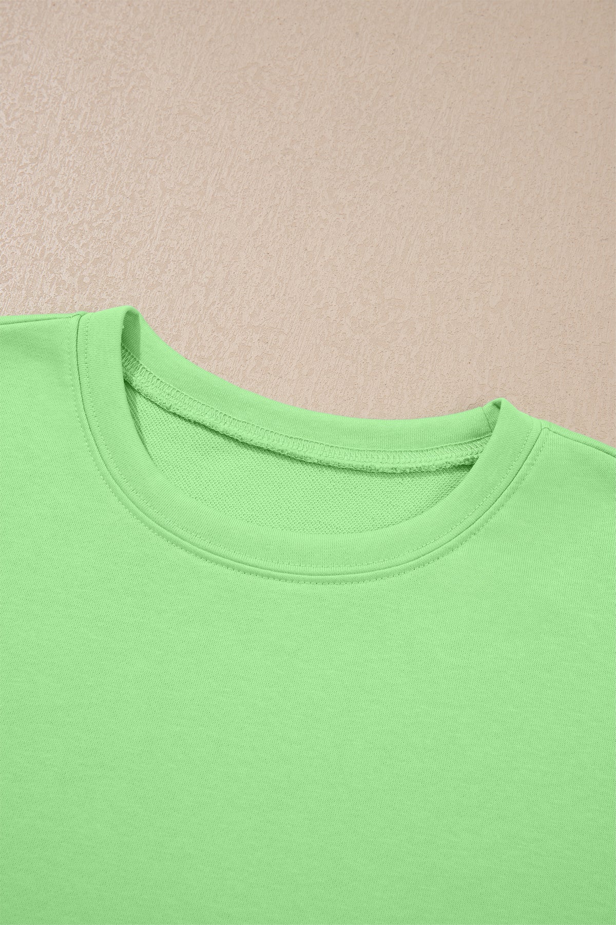 Green Solid Cover Oversize Tee Pocketed Casual Pants 2pcs Outfit