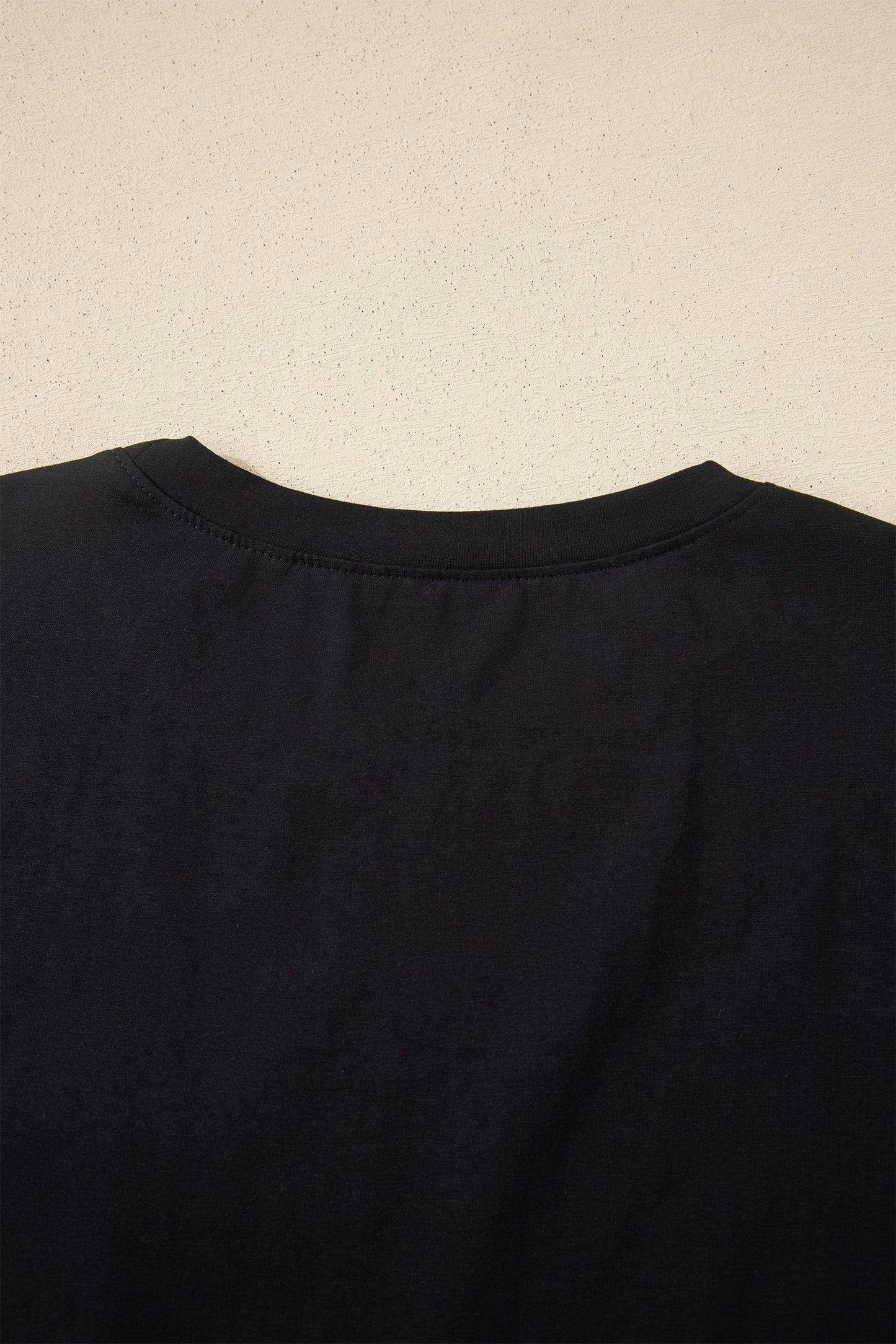 Black Varsity Striped Short Sleeve Crew Neck T Shirt