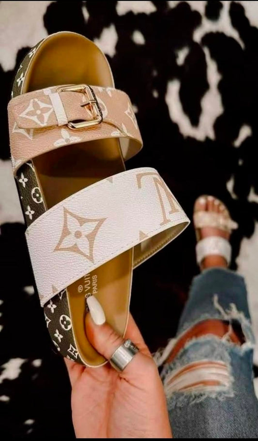LV Birkenstock Slides