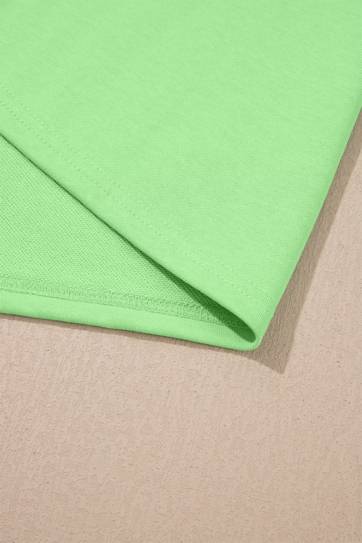 Green Solid Cover Oversize Tee Pocketed Casual Pants 2pcs Outfit