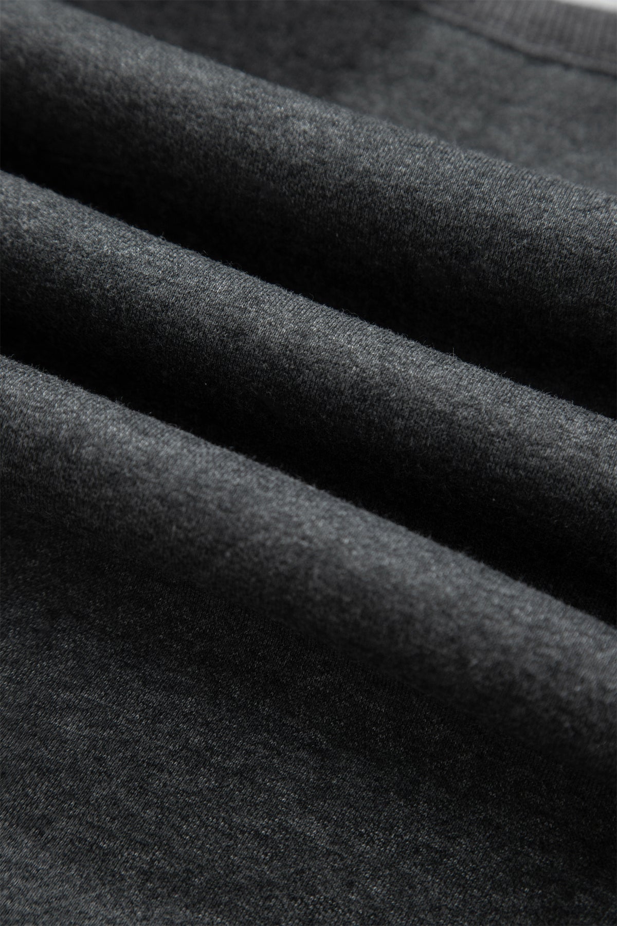 Carbon Grey Solid Colorblock Jogger Pants Set