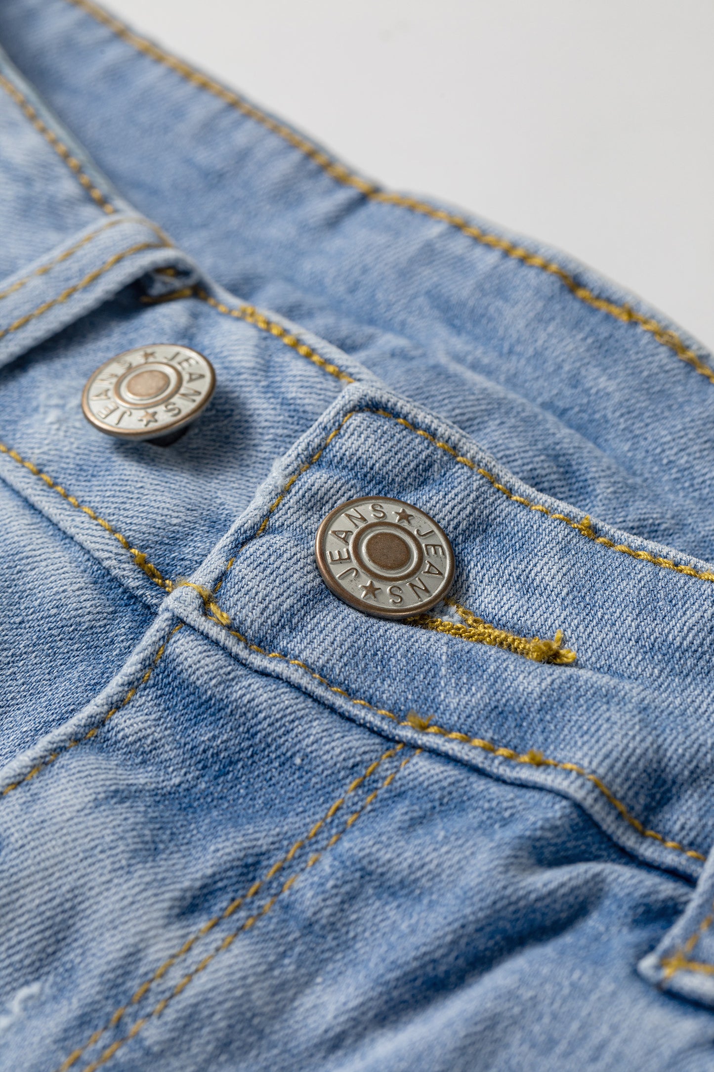Beau Blue Asymmetric Raw Hem Distressed Whiskery Denim Shorts