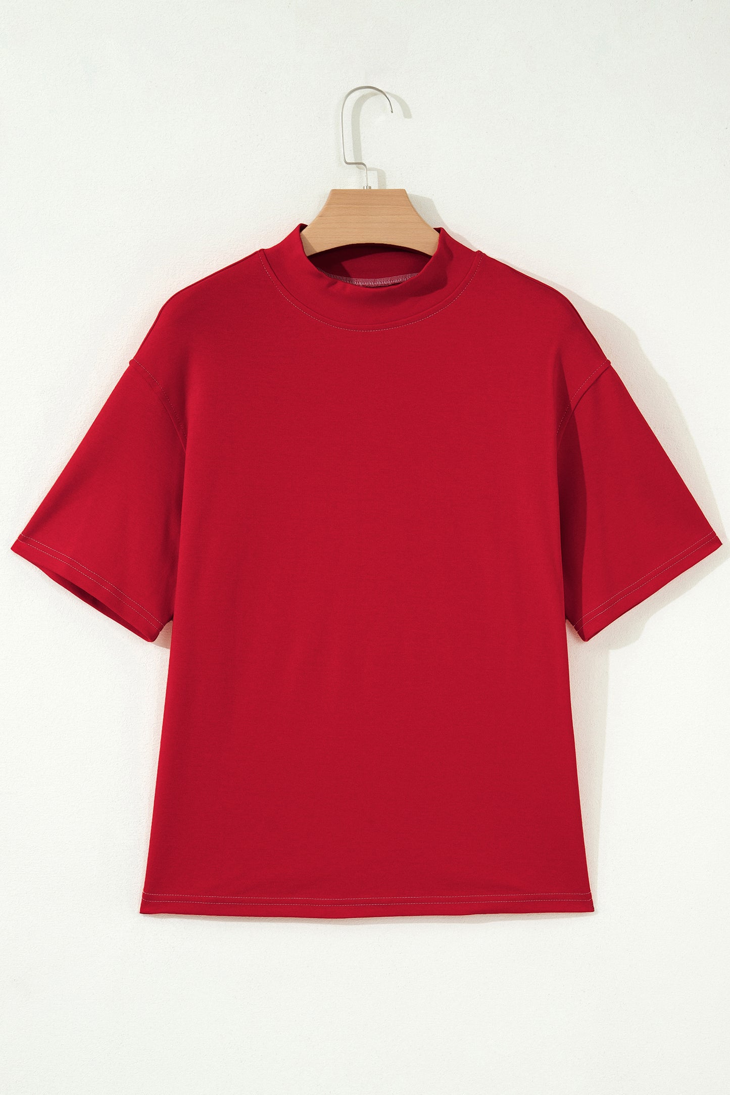 Light Grey Reversible Contrast-Stitched T-Shirt