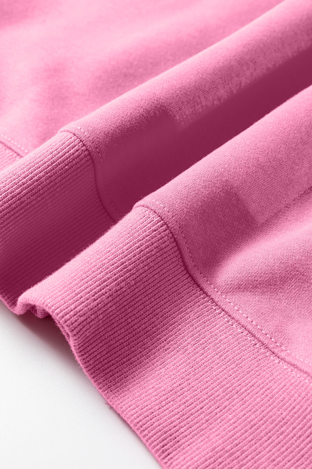 Bright Pink Oversize Blessed Embroidered Mock Neck Sweatshirt