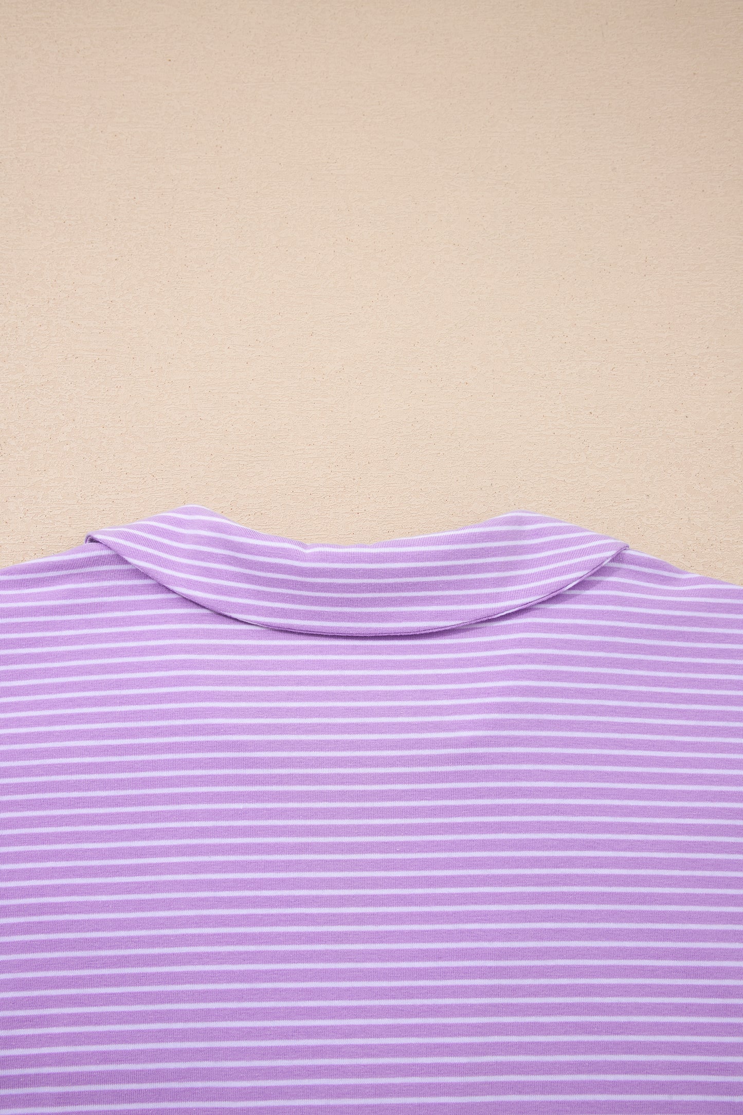 Pink Stripe Dolman Sleeve Polo Shirt and Drawstring Shorts Set