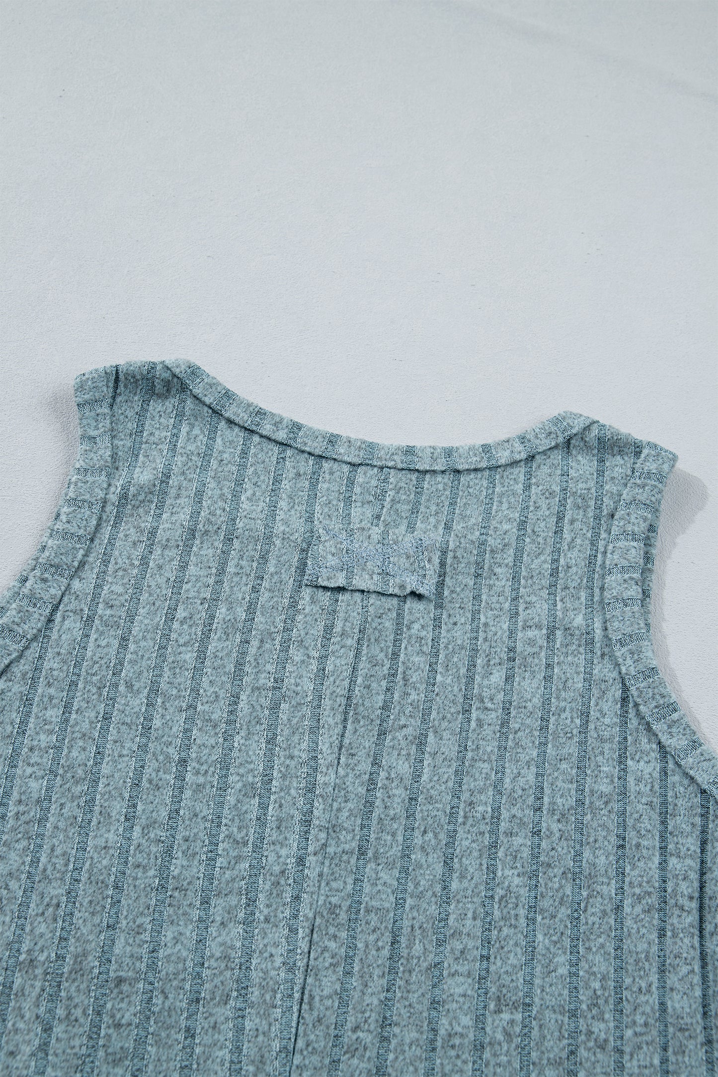 Bonbon Slim Ribbed Mineral Wash Tank Top