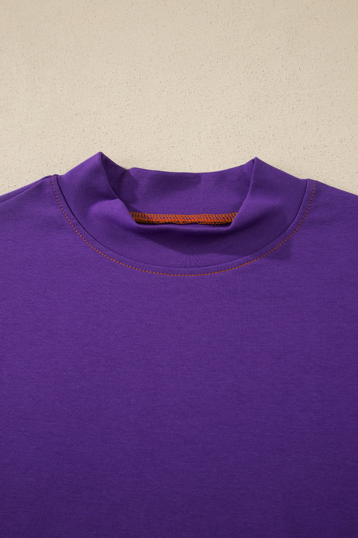 Light Grey Reversible Contrast-Stitched T-Shirt