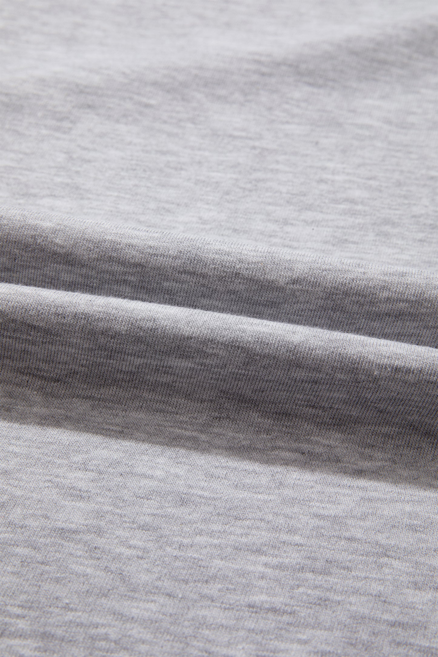 Light Grey Patchwork Detail Raw Edge Oversize Tee