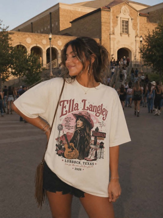 Ella Langley Lubbock Texas Vintage Country Tee